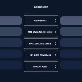 Скриншот главной страницы сайта audiopoisk.com