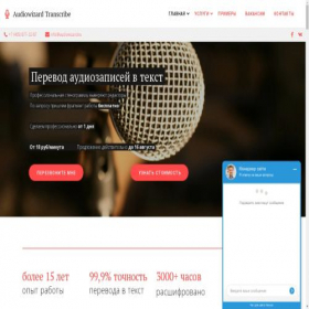 Скриншот главной страницы сайта audiowizard.ru
