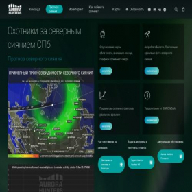 Скриншот главной страницы сайта auroralights.ru