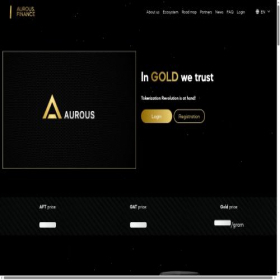 Скриншот главной страницы сайта aurousfin.gold