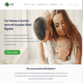 Скриншот главной страницы сайта australianskilledmigration.com.au
