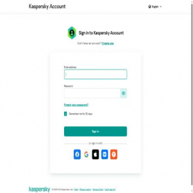 Скриншот главной страницы сайта auth.eu.uis.kaspersky.com