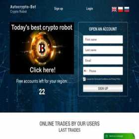 Скриншот главной страницы сайта autocrypto-bot.com