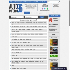 Скриншот главной страницы сайта autoinform96.com