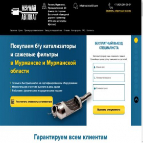 Скриншот главной страницы сайта autokatalizator51.ru