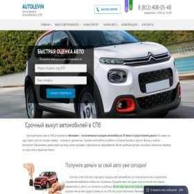 Скриншот главной страницы сайта autolevin.ru