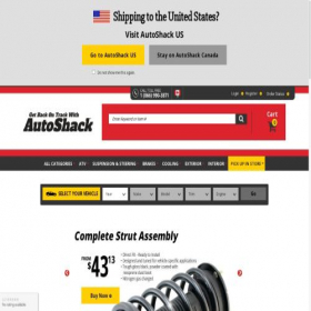 Скриншот главной страницы сайта autoshack.ca