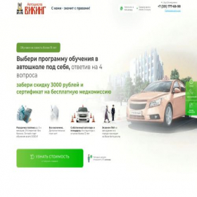 Скриншот главной страницы сайта autoshkola-viking.ru