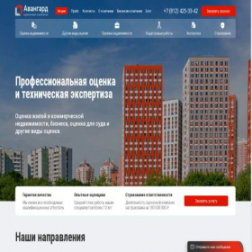 Скриншот главной страницы сайта avangard-ocenka.ru