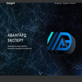 Скриншот главной страницы сайта avangard.expert