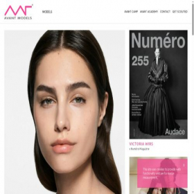 Скриншот главной страницы сайта avantmodels.agency