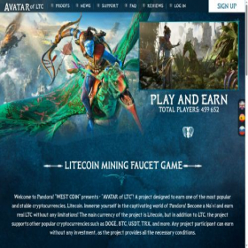 Скриншот главной страницы сайта avatar-of-ltc.com