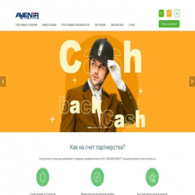 Скриншот главной страницы сайта avenir-invest.ru
