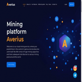 Скриншот главной страницы сайта averius.co