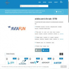 Скриншот главной страницы сайта aviafun.com