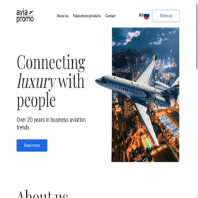 Скриншот главной страницы сайта aviapromo.com