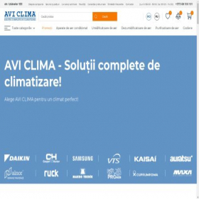 Скриншот главной страницы сайта aviclima.md