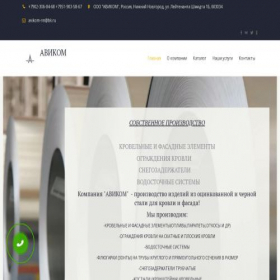 Скриншот главной страницы сайта avikom-nn.ru