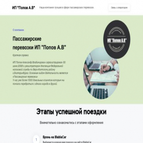 Скриншот главной страницы сайта avpopovv.ru