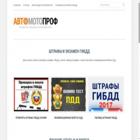 Скриншот главной страницы сайта avtomotoprof.ru