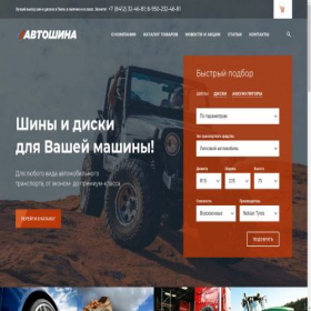 Скриншот главной страницы сайта avtoshinapnz.ru