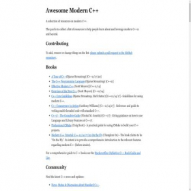Скриншот главной страницы сайта awesomecpp.com