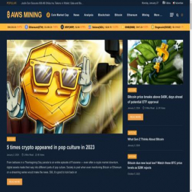 Скриншот главной страницы сайта awsmining.com