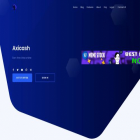 Скриншот главной страницы сайта axicash.com