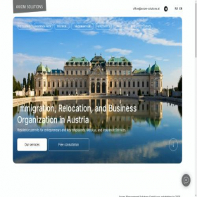 Скриншот главной страницы сайта axiom-solutions.at