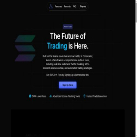 Скриншот главной страницы сайта axiom-trade.com
