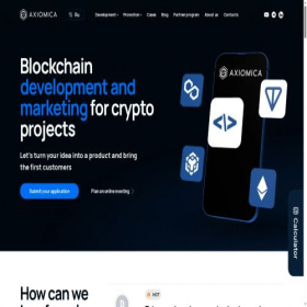 Скриншот главной страницы сайта axiomica.io