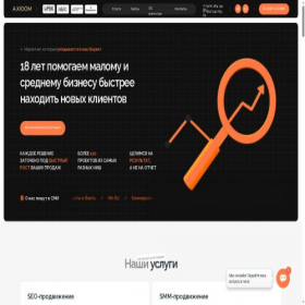 Скриншот главной страницы сайта axioom.ru