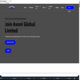 Скриншот главной страницы сайта axonigloballtd.com