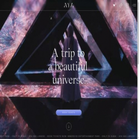Скриншот главной страницы сайта aya-universe.com