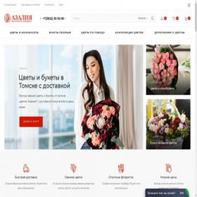 Скриншот главной страницы сайта azalia.tomsk.ru