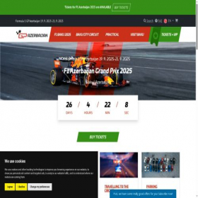 Скриншот главной страницы сайта azerbaijanf1.com