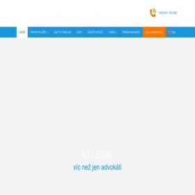 Скриншот главной страницы сайта azlegal.cz