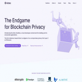 Скриншот главной страницы сайта aztec.network