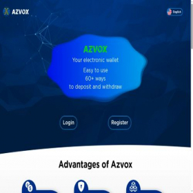 Скриншот главной страницы сайта azvox.cash