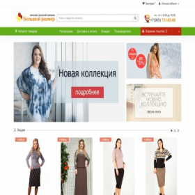 Скриншот главной страницы сайта b-razmer.ru