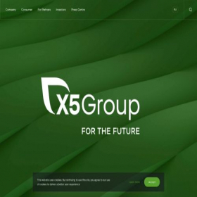 Скриншот главной страницы сайта b2b-x5.group