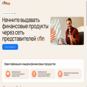 Скриншот главной страницы сайта b2b.efin.ru
