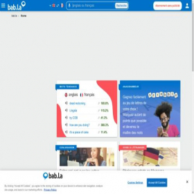 Скриншот главной страницы сайта babla.com