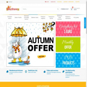 Скриншот главной страницы сайта babystore.lt