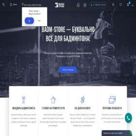 Скриншот главной страницы сайта badm-store.ru