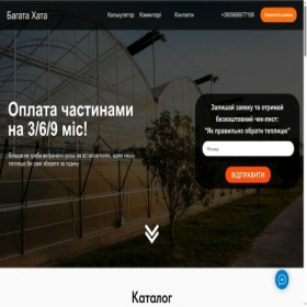 Скриншот главной страницы сайта bagatahata.com.ua