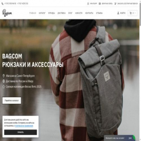 Скриншот главной страницы сайта bagcom.ru