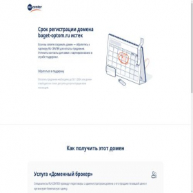 Скриншот главной страницы сайта baget-optom.ru