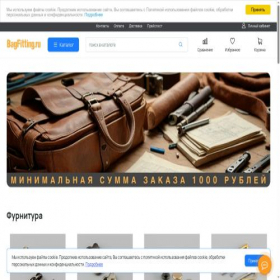 Скриншот главной страницы сайта bagfitting.ru