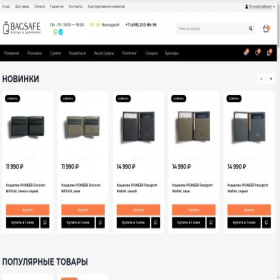 Скриншот главной страницы сайта bagsafe.ru